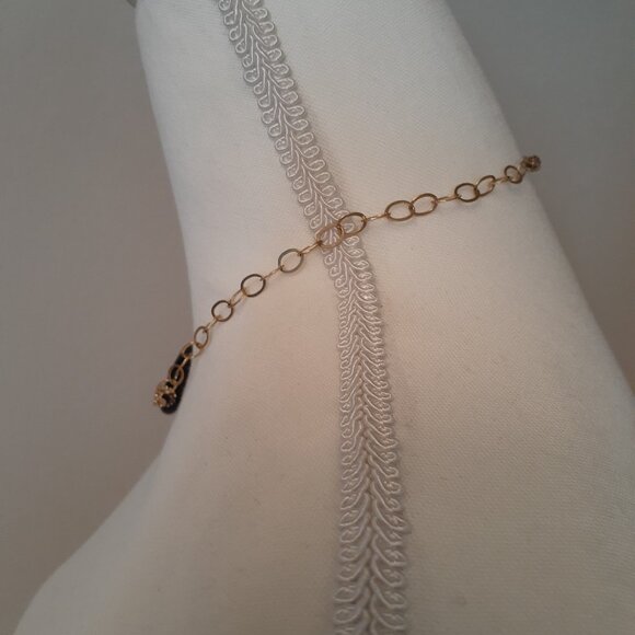 Vannesa Tosoni Plated Silver with Black Stone Necklace - Picture 2 of 10